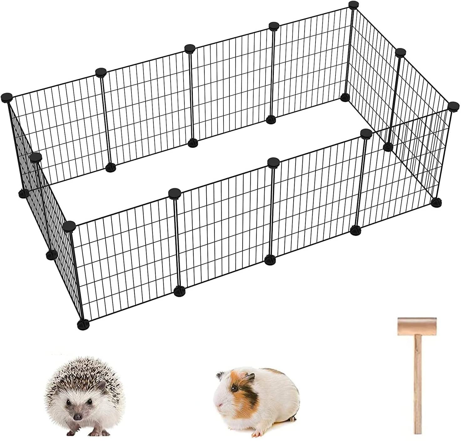 C&AHOME jaula de juego para mascotas con 12 paneles, ideal para observar a tu mascota pequeña