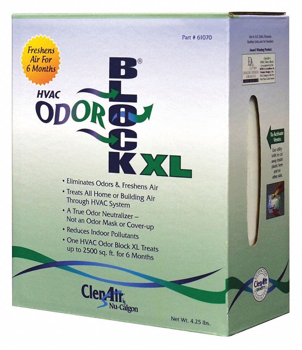 NU-CALGON neutralizador de olor en gel blanco para HVACR, mejora el ambiente en equipos