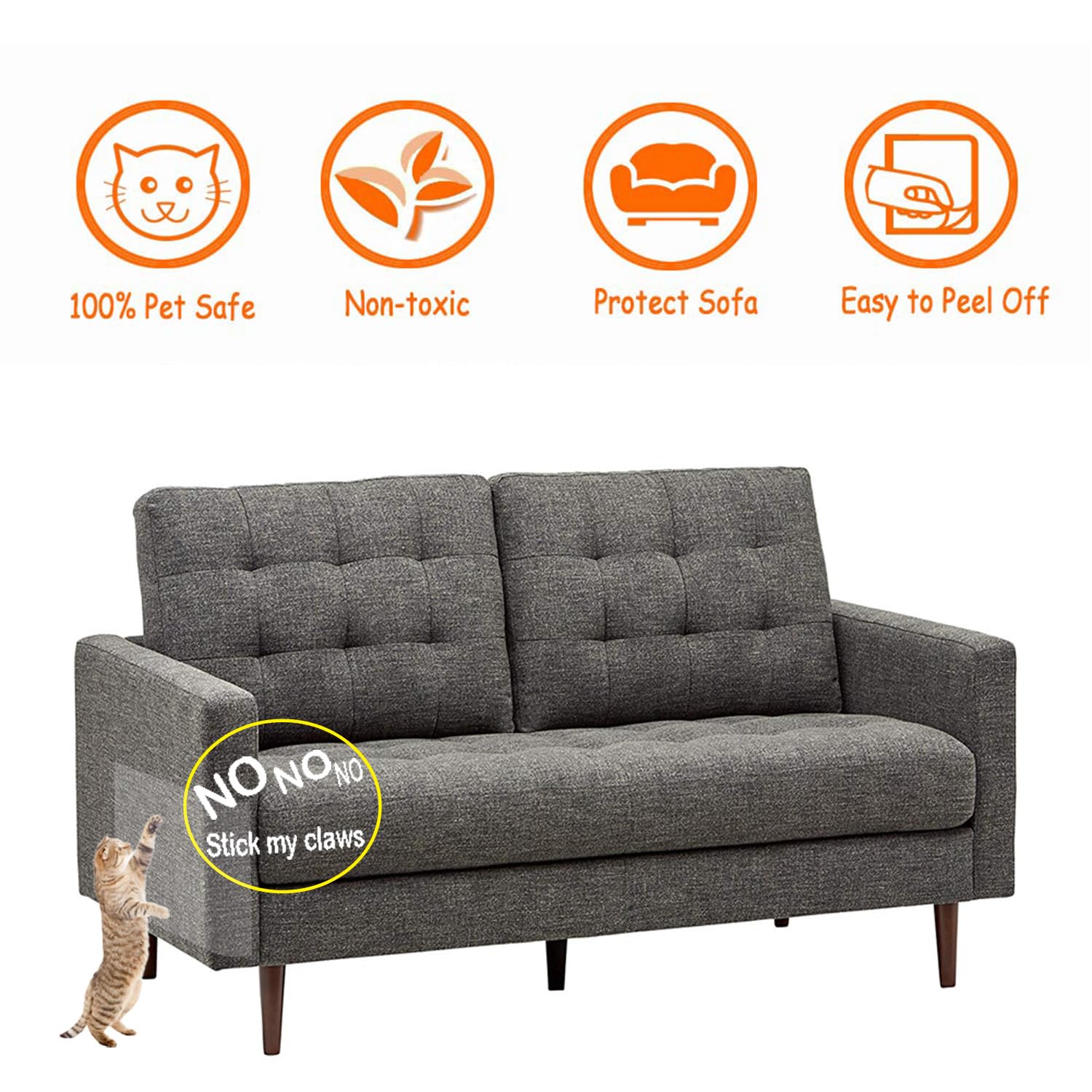 CAILENIFDC cinta doble cara clara ofrece adhesión adaptable para muebles.