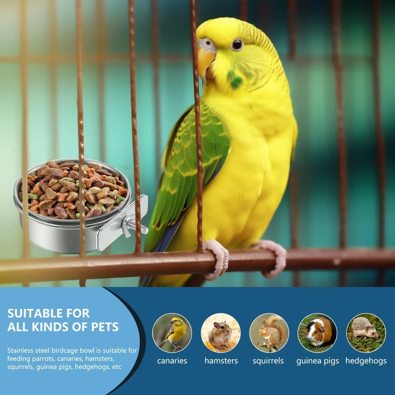 CAIYUANYUAN-SHENXUEJIAO acero inoxidable, duradero para mascotas.