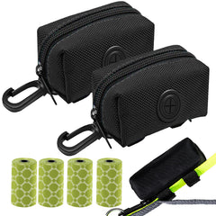 CAKOVANO dispensador de bolsas para perro con dos unidades, ideal para paseos sin interrupciones