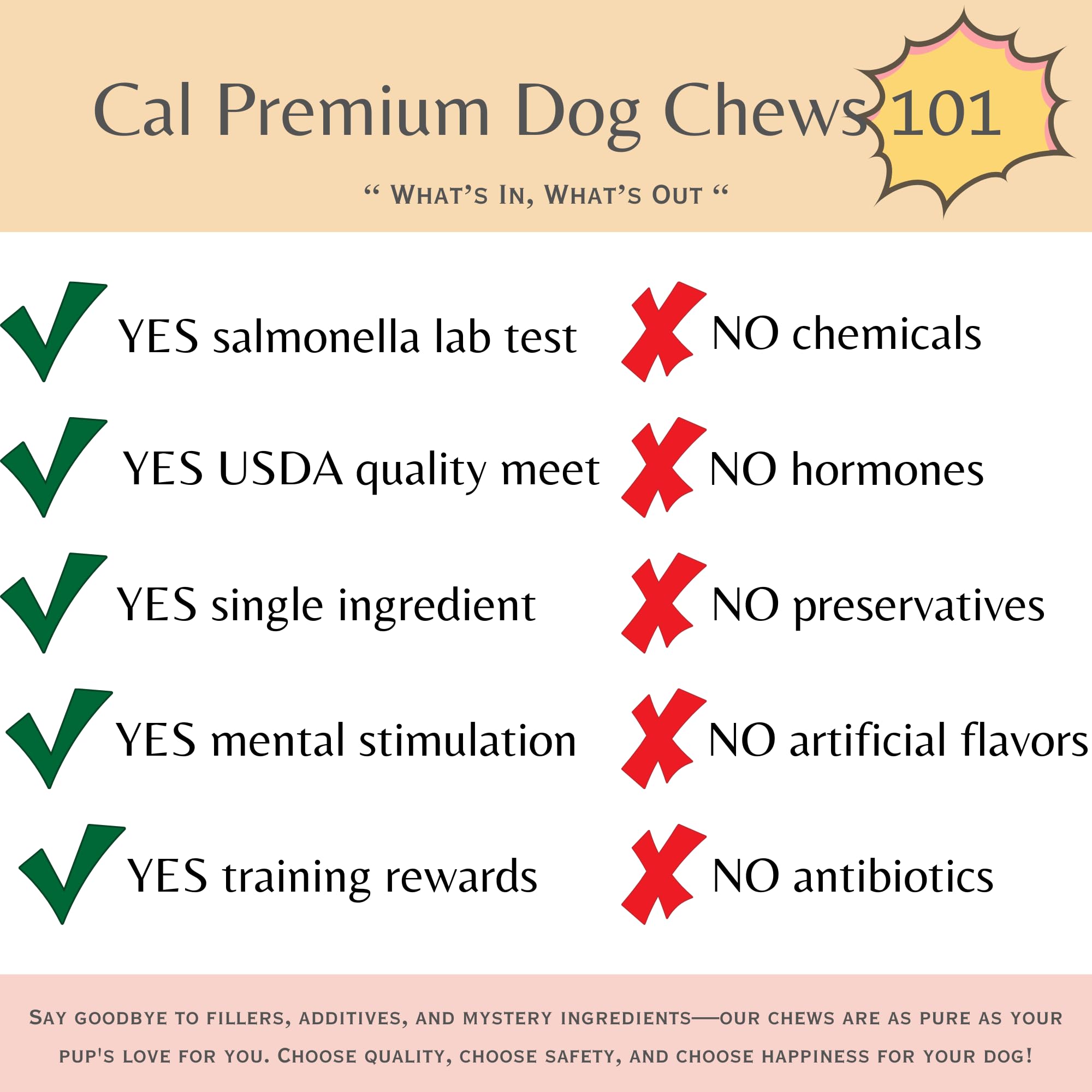 Cal Premium patas de pollo para perros, fácil digestión y tamaño adecuado para razas pequeñas.