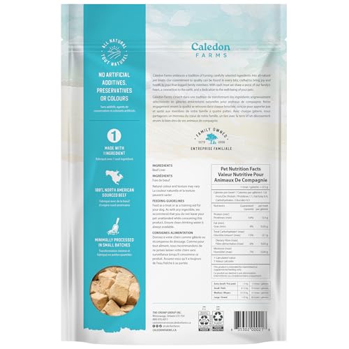 Bocaditos de hígado de res 100% ingrediente único para perros.