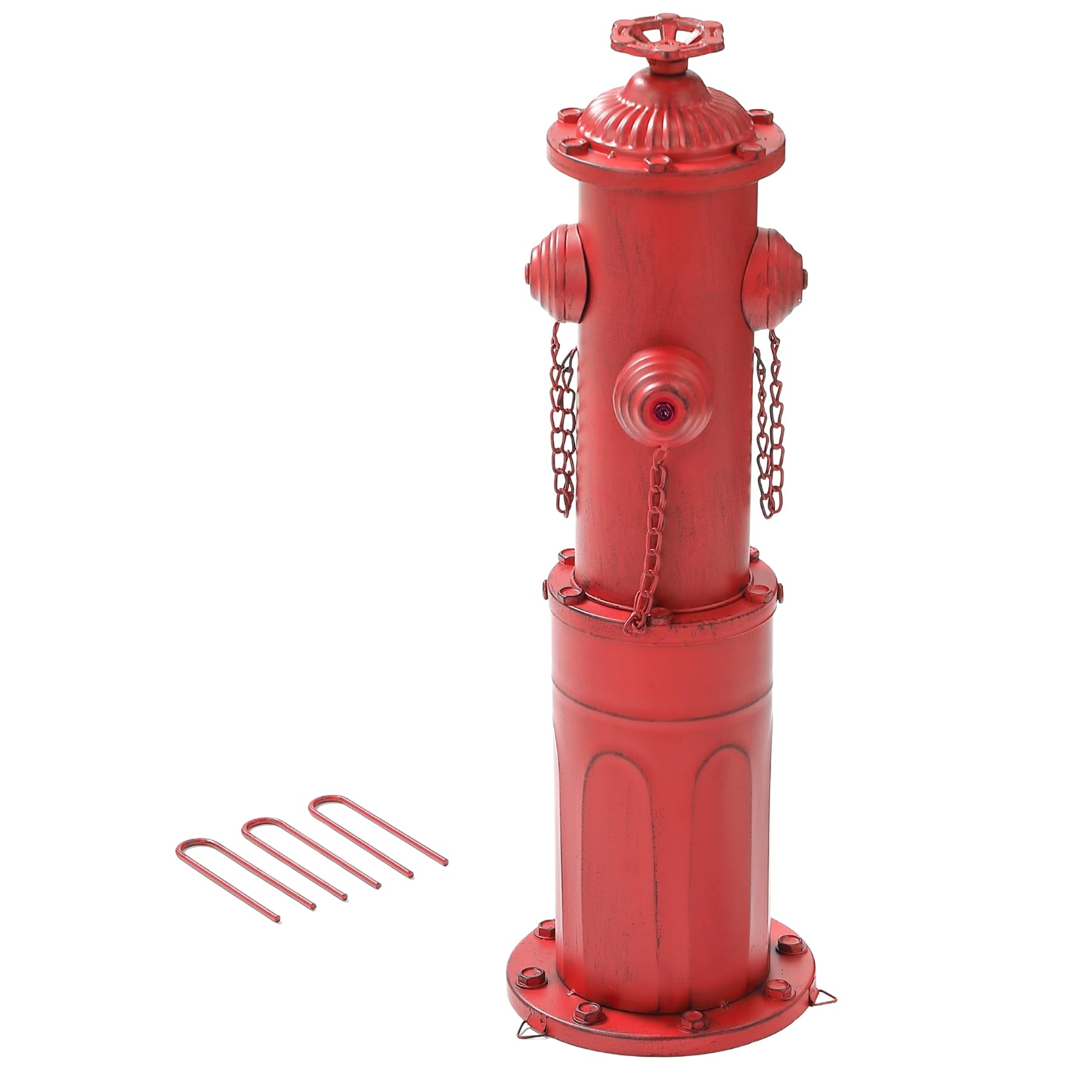 Hidrante para perros de CaliDecor, metal rojo para exterior y entrenamiento.