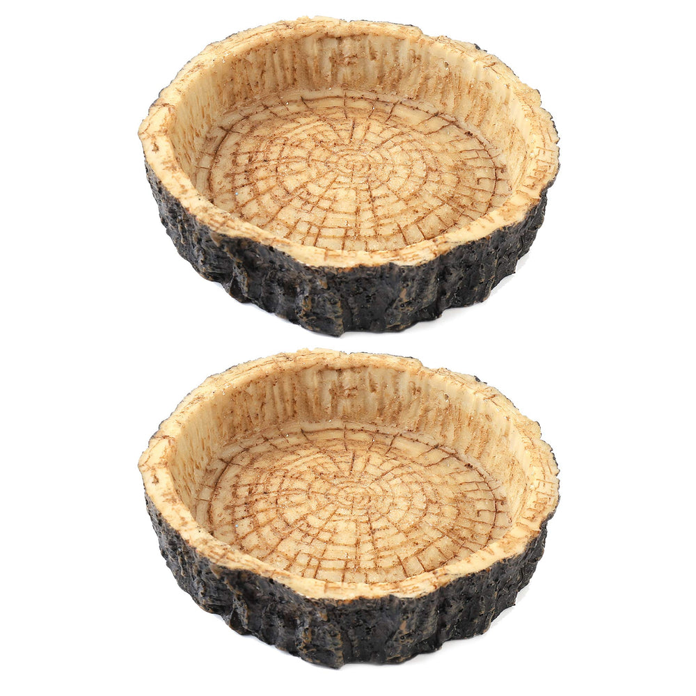 CalPalmy tazones alimento y agua 2-pack, alta capacidad para reptiles