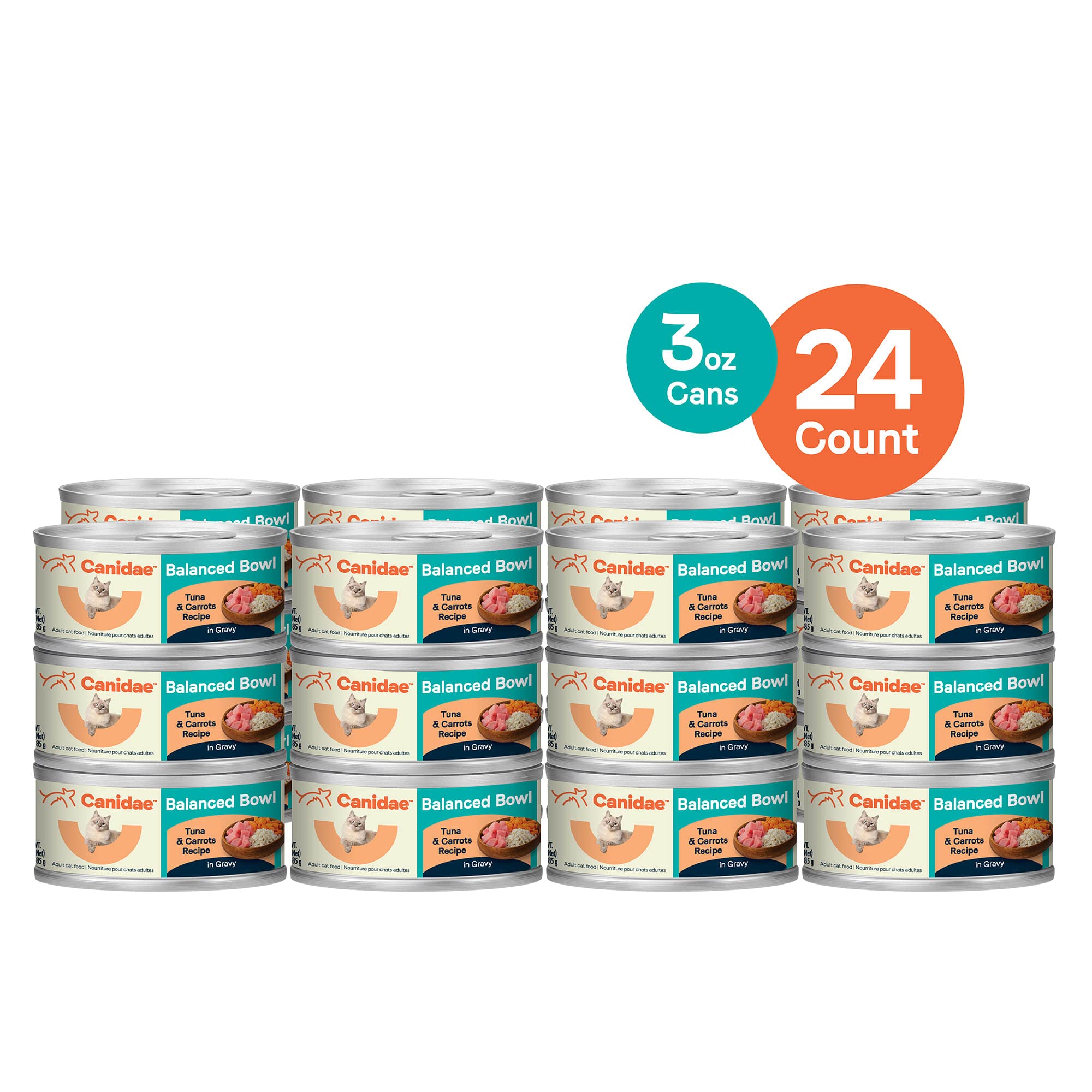 Canidae Balanced Bowl pack de 24 latas, conveniente para la despensa.