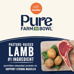 CANIDAE Pure Farm to Bowl mezcla de ingredientes: sin granos