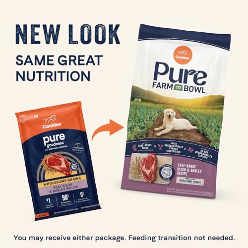 CANIDAE Pure: cebada como fuente de energía natural para perros activos.