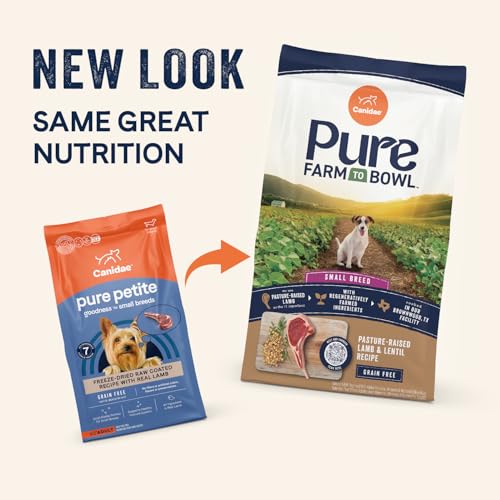 CANIDAE Pure Farm to Bowl lentejas: opción vegetal suave para digestión equilibrada.