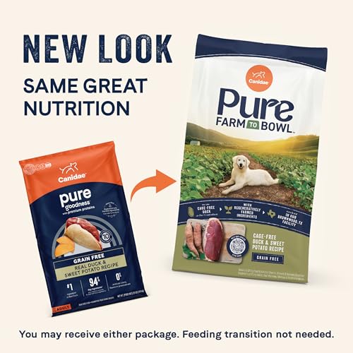 CANIDAE Pure Farm to Bowl batata regenerativa, fibra natural para digestión suave.