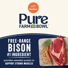 CANIDAE Pure Farm to Bowl sin maiz trigo soja, fórmula limpia para perros