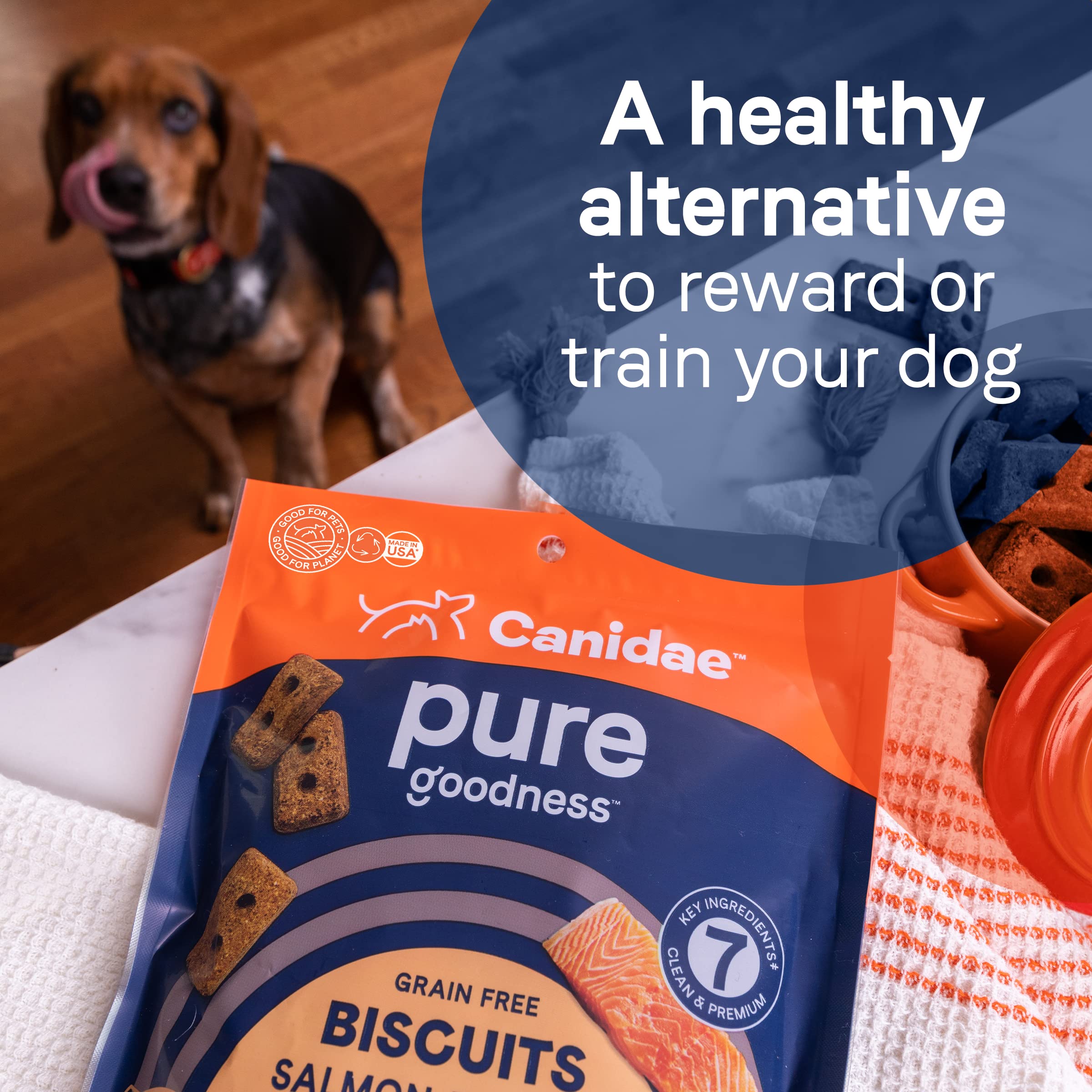 CANIDAE Pure delicioso sabor a salmón y batata recompensa sabrosa