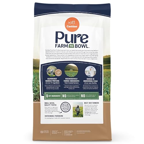 CANIDAE Pure Granja a Cuenco sin maíz trigo soja, opción limpia para la dieta.