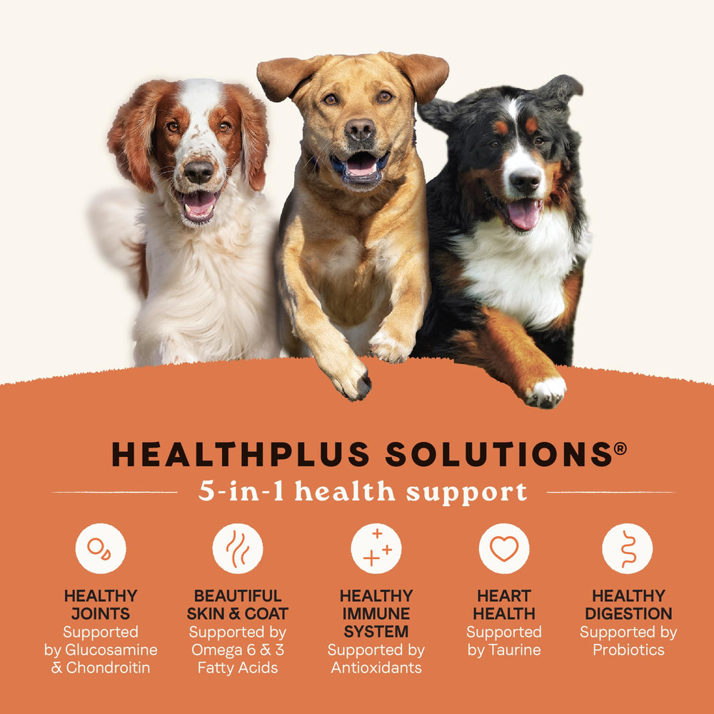CANIDAE soluciones de probióticos, vitaminas y minerales para el bienestar general.