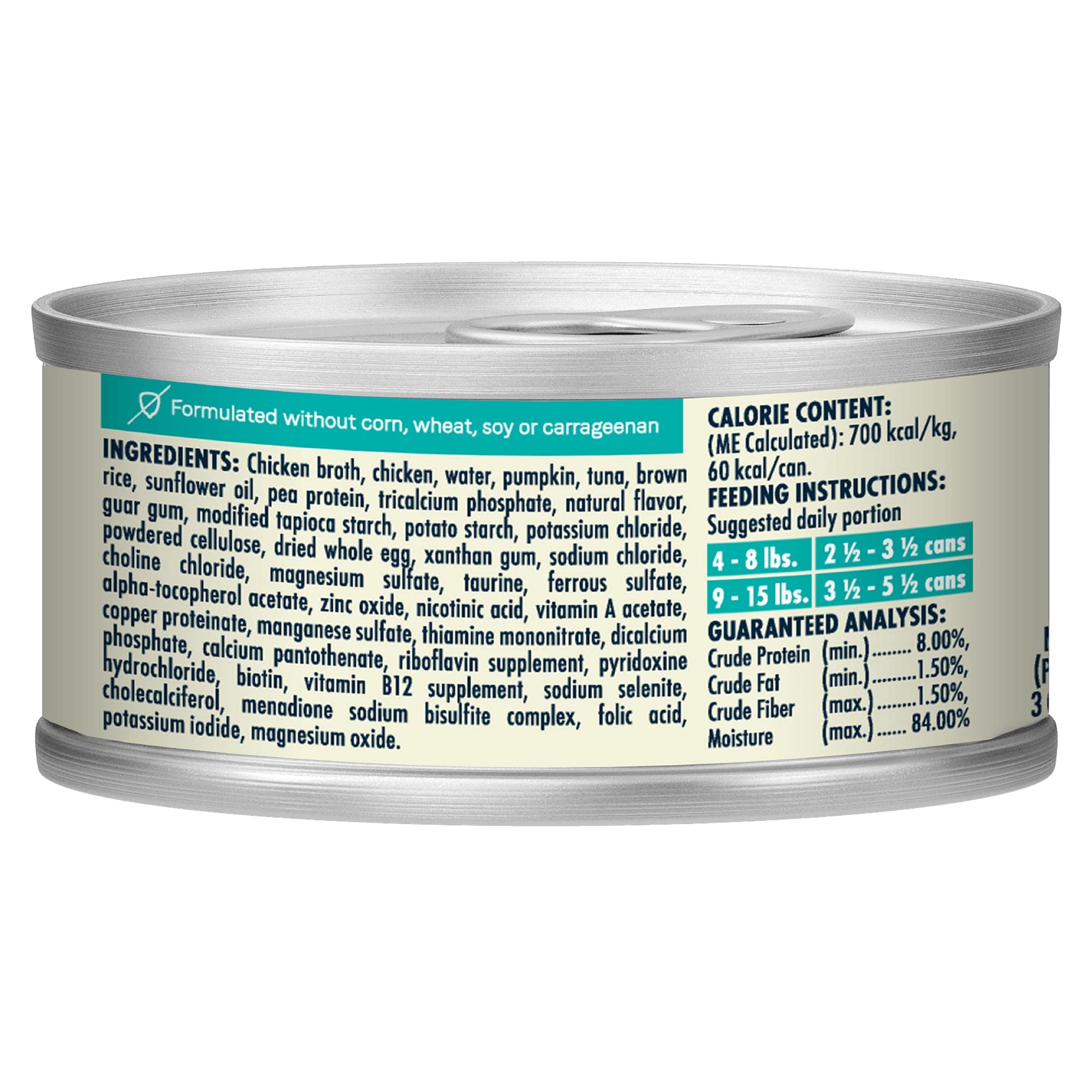 CANIDAE tazón para gatos adultos, servido como plato principal o complemento.