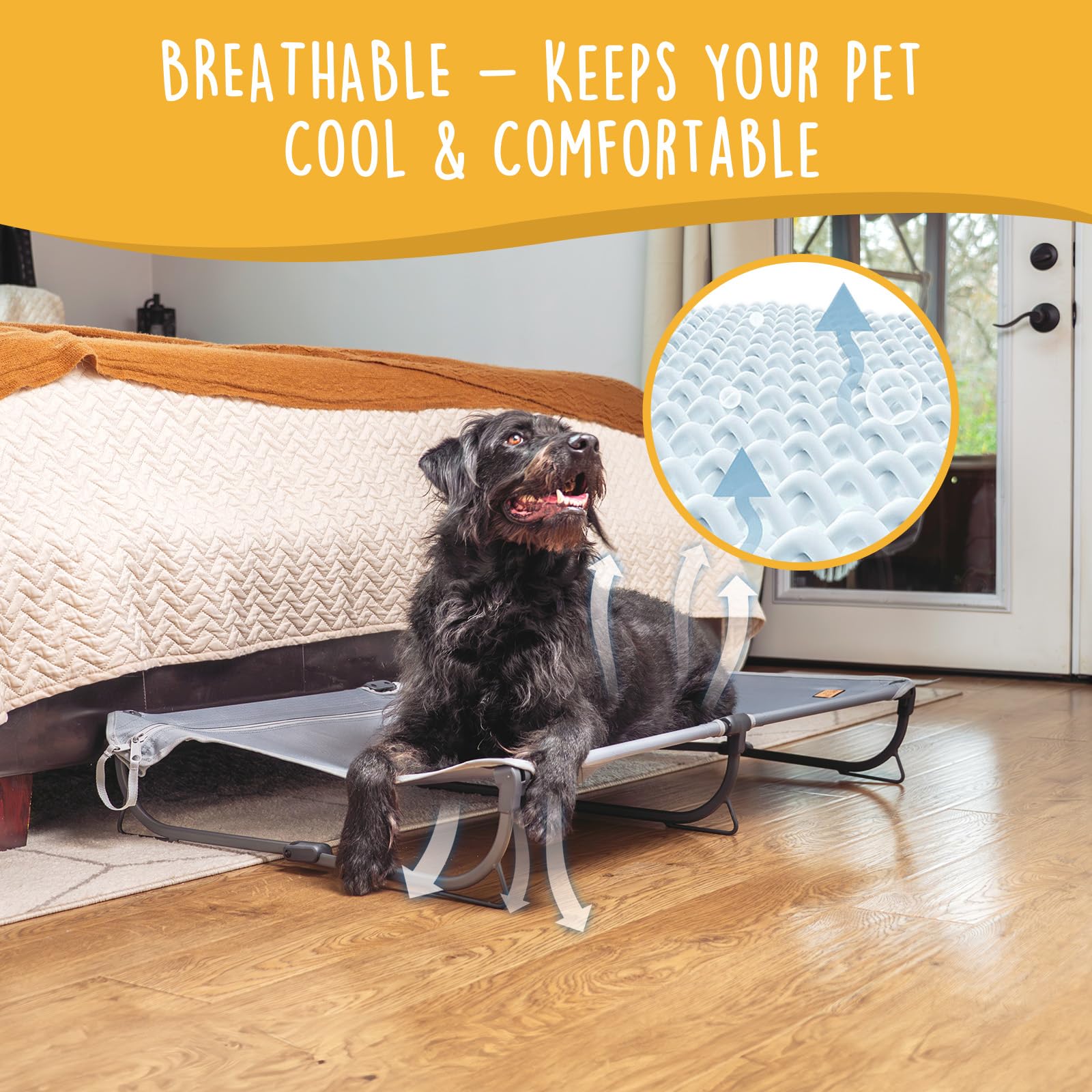 CANINE CANYON Daisy Cot estable para evitar deslizamientos