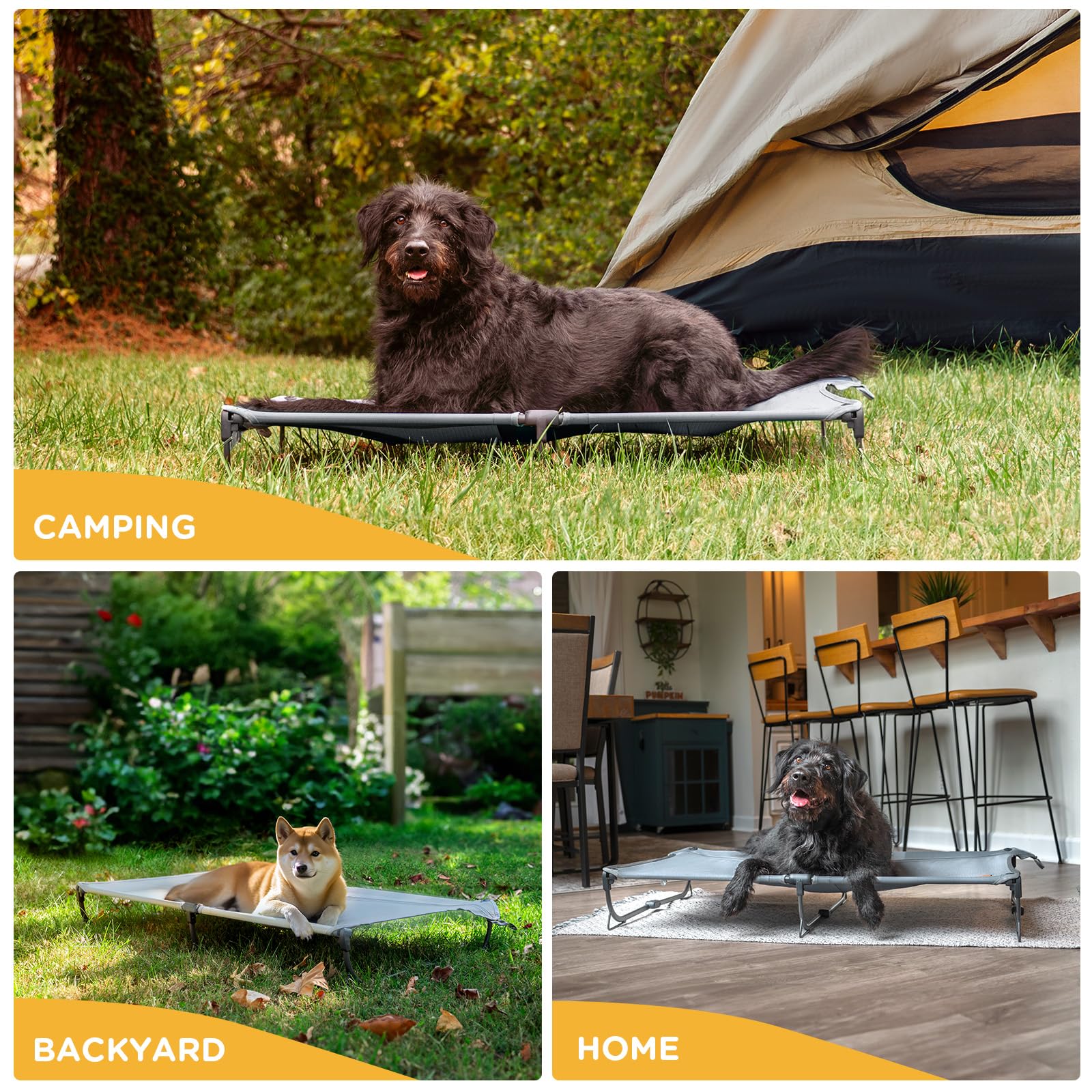 CANINE CANYON Daisy Cot lavable y fácil de guardar