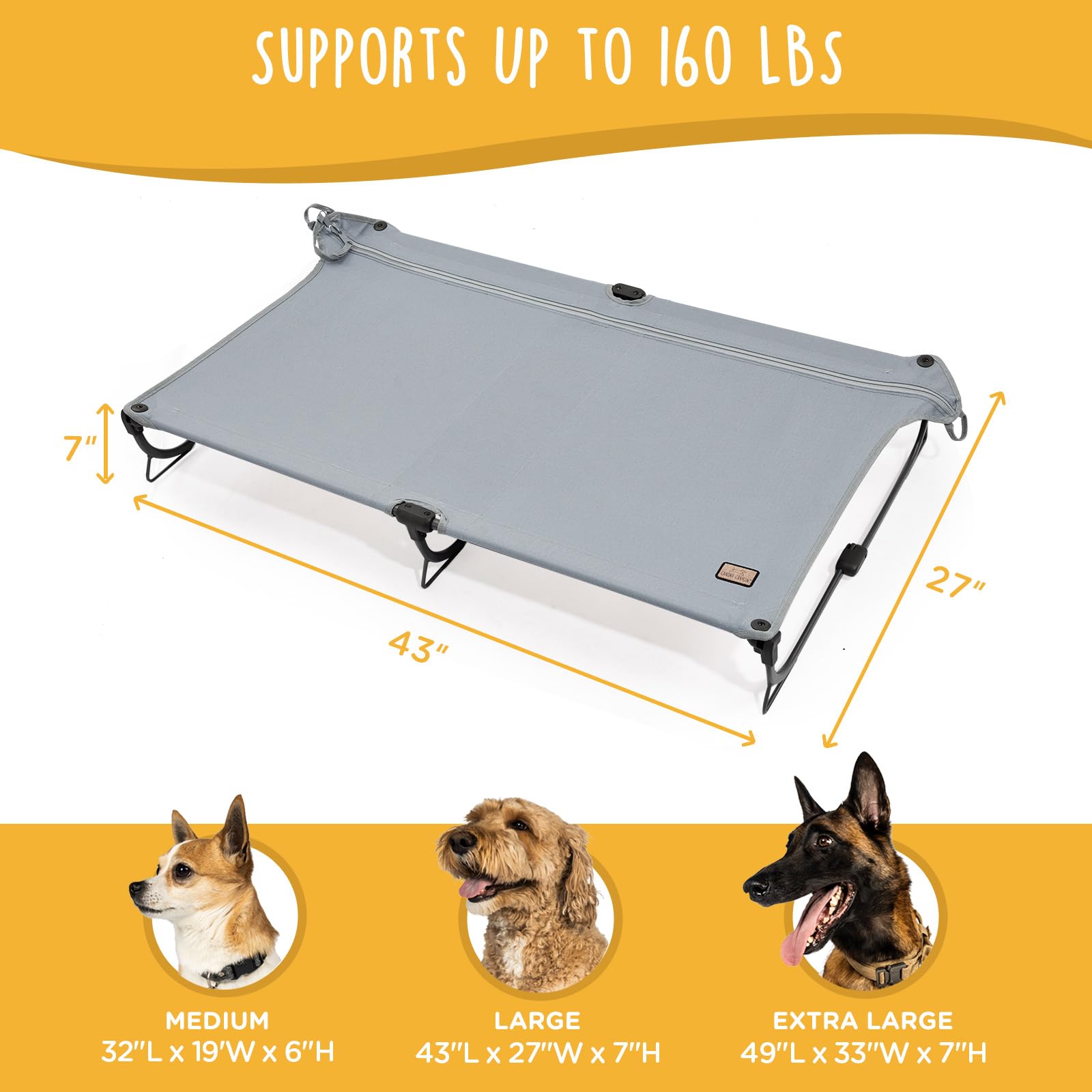 CANINE CANYON Daisy Cot resistente al agua para exterior