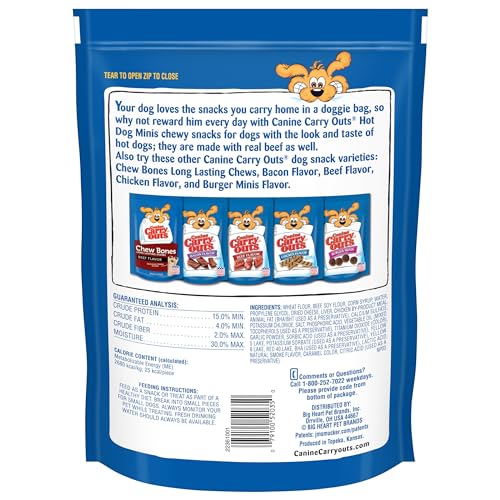 Canine Carry Outs Hot Dog Minis con formas divertidas para el juego.