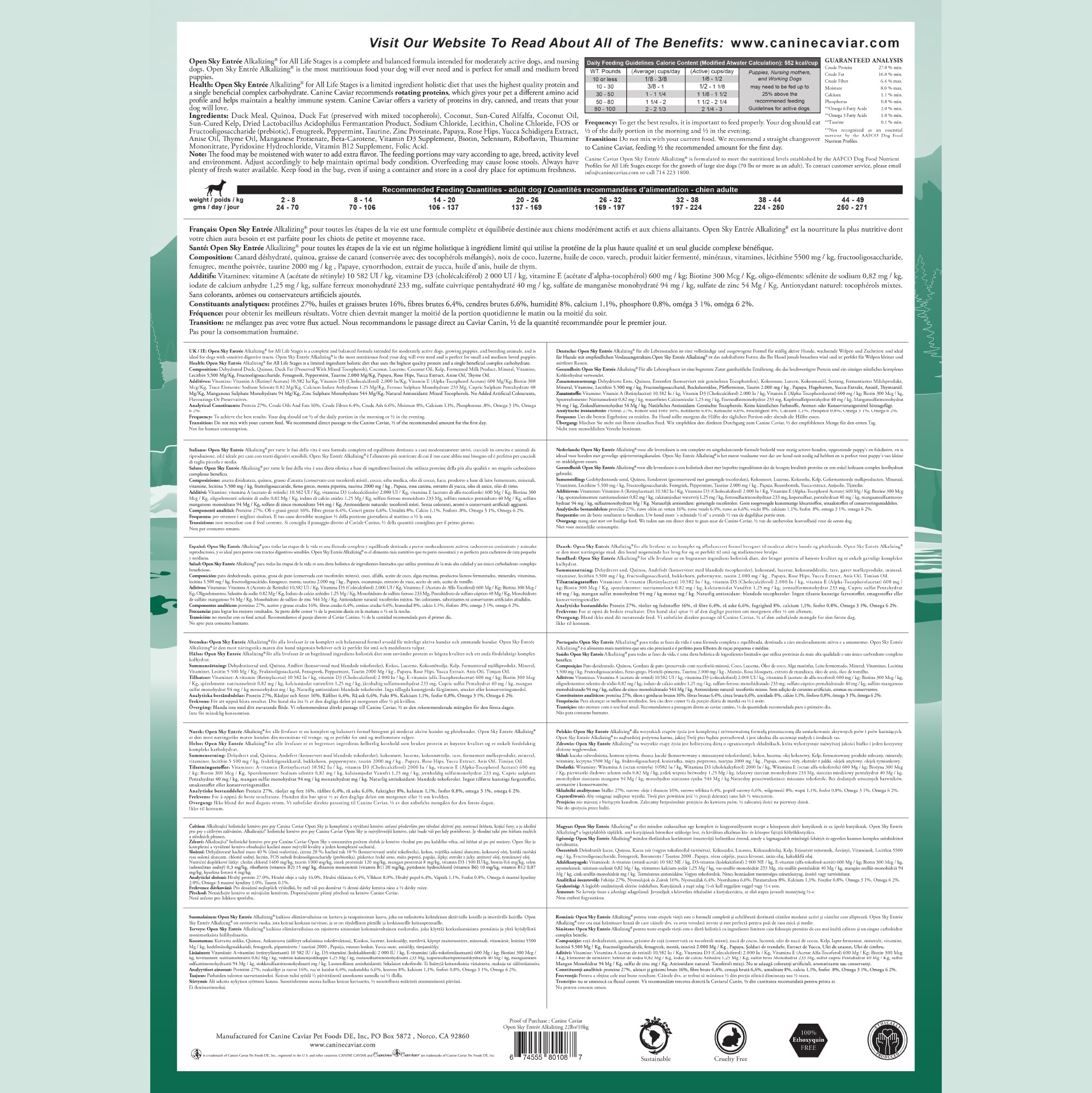Canine Caviar Open Sky: textura del kibble facilita la masticación y palatabilidad