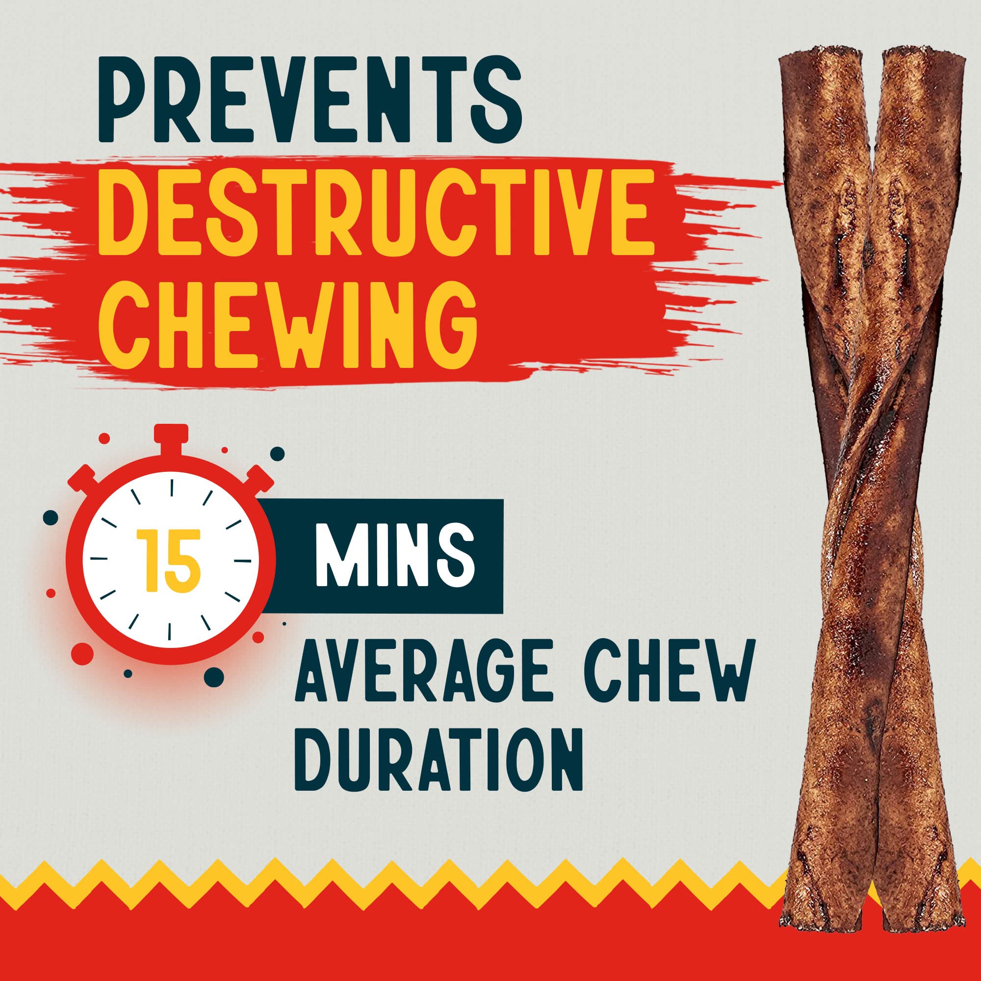 Canine Chews rawhide bovino con sabor intenso para perros pequeños