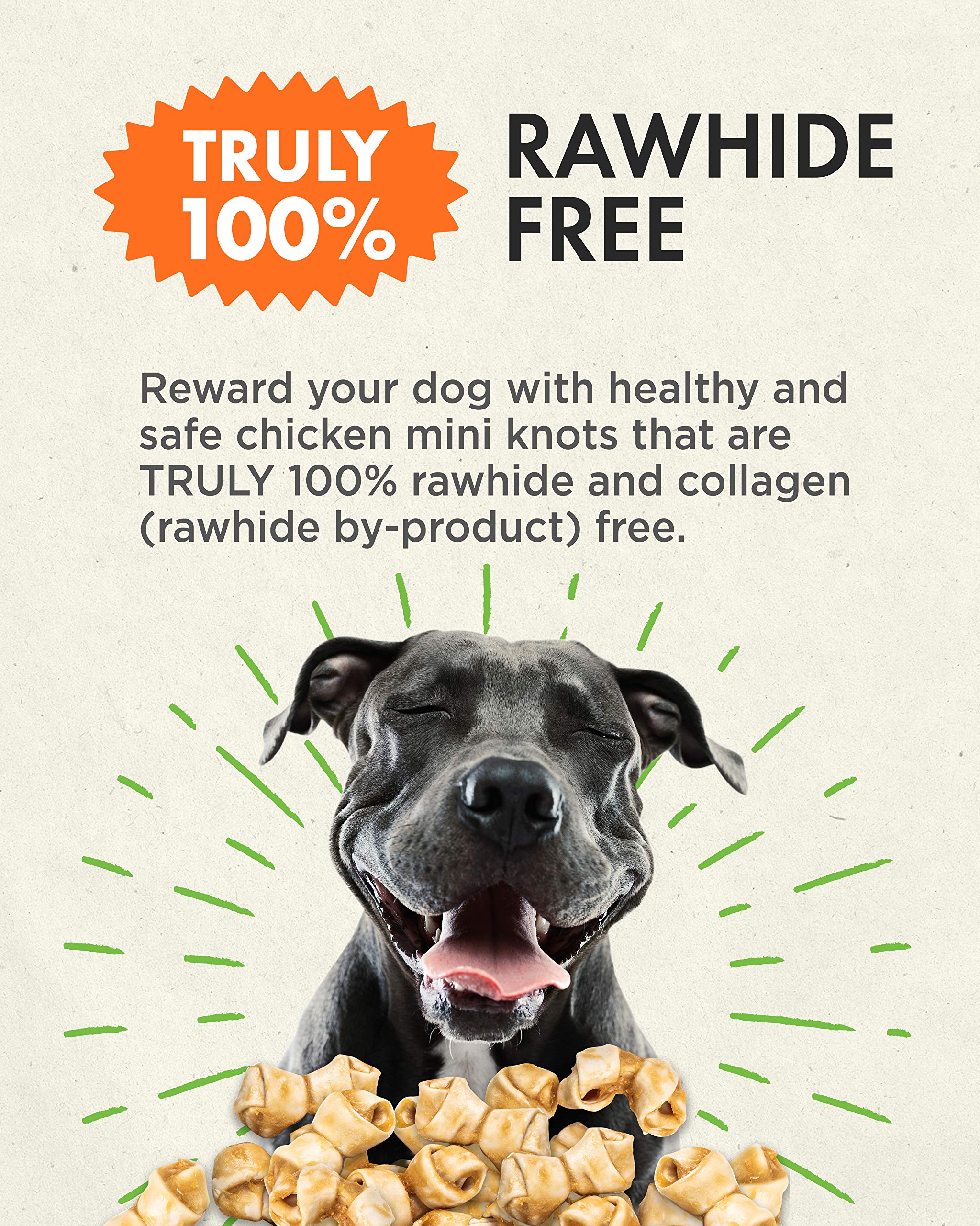 Canine Naturals digestión rápida, nudos para una experiencia de masticación eficiente.