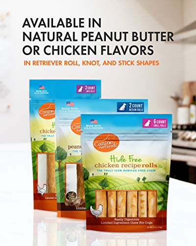 Canine Naturals paquete 12 nudos mini, opción conveniente para perros pequeños.