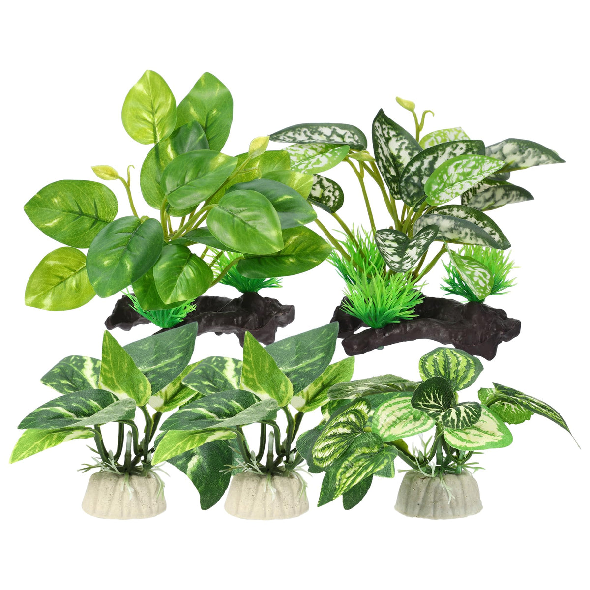 CAPASTEC plantas plásticas para acuario verde aportan color y refugio.