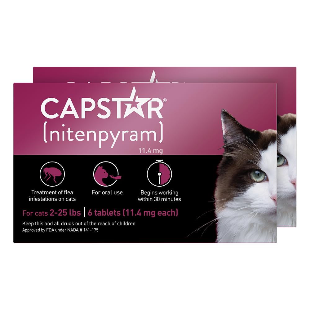 Capstar: cajas de 6 dosis para gatos, fácil de administrar