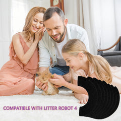 Caqeaus filtro de carbono duradero para Litter Robot 4, filtración mejorada
