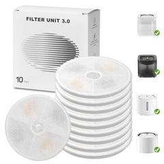 Carcent paquete filtro 3.0 para gatos muestra el conjunto de 10 unidades.