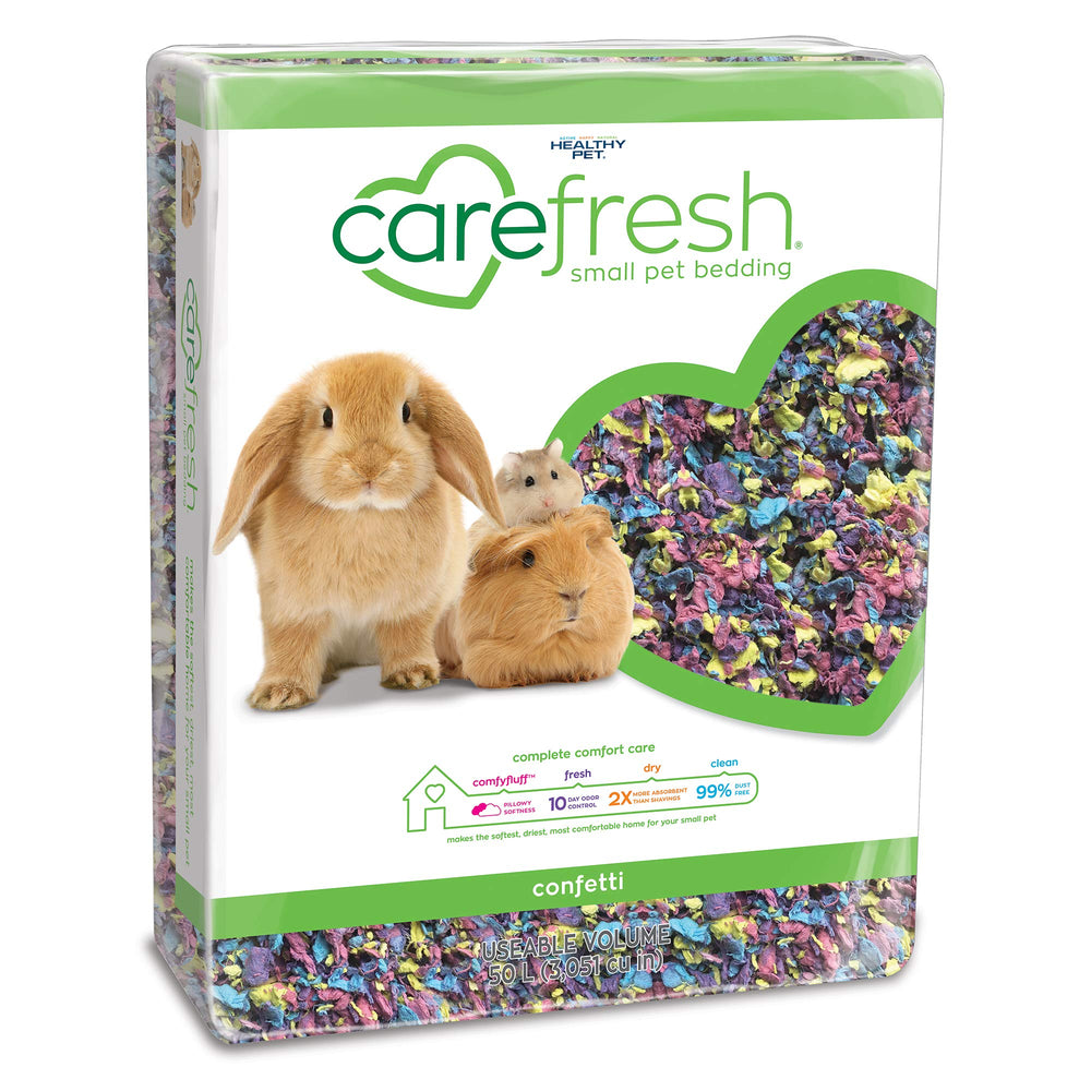 Carefresh Confetti: paquete de 50L, cama suave para mascotas pequeñas.
