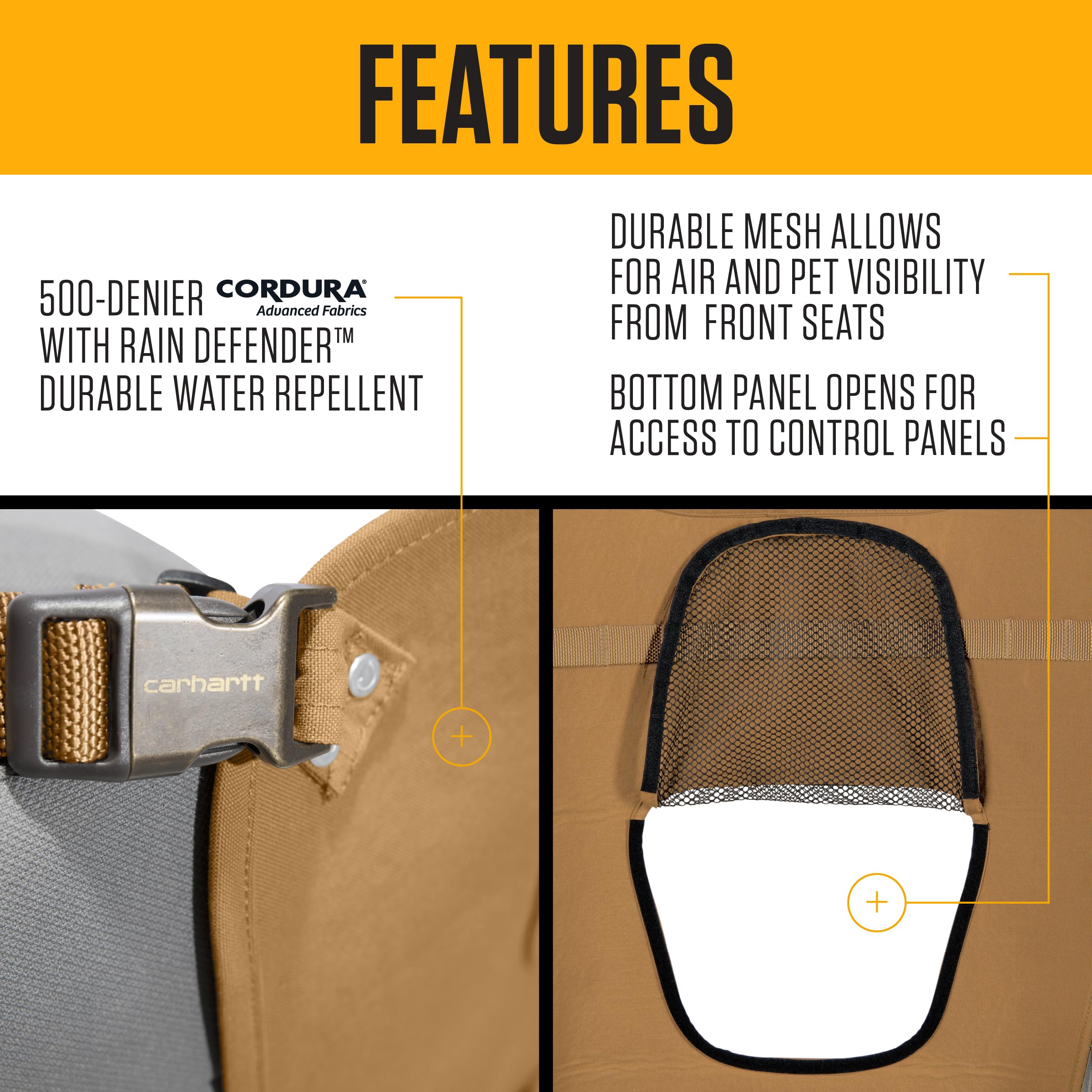 Carhartt barrera de nylon duck con ventilación y visibilidad para la mascota.