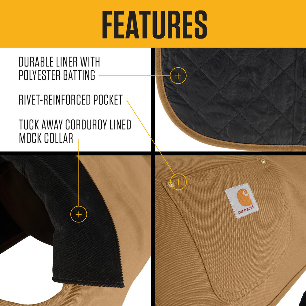 Chaqueta para perro Carhartt: cuello de corduroy para mayor comodidad.