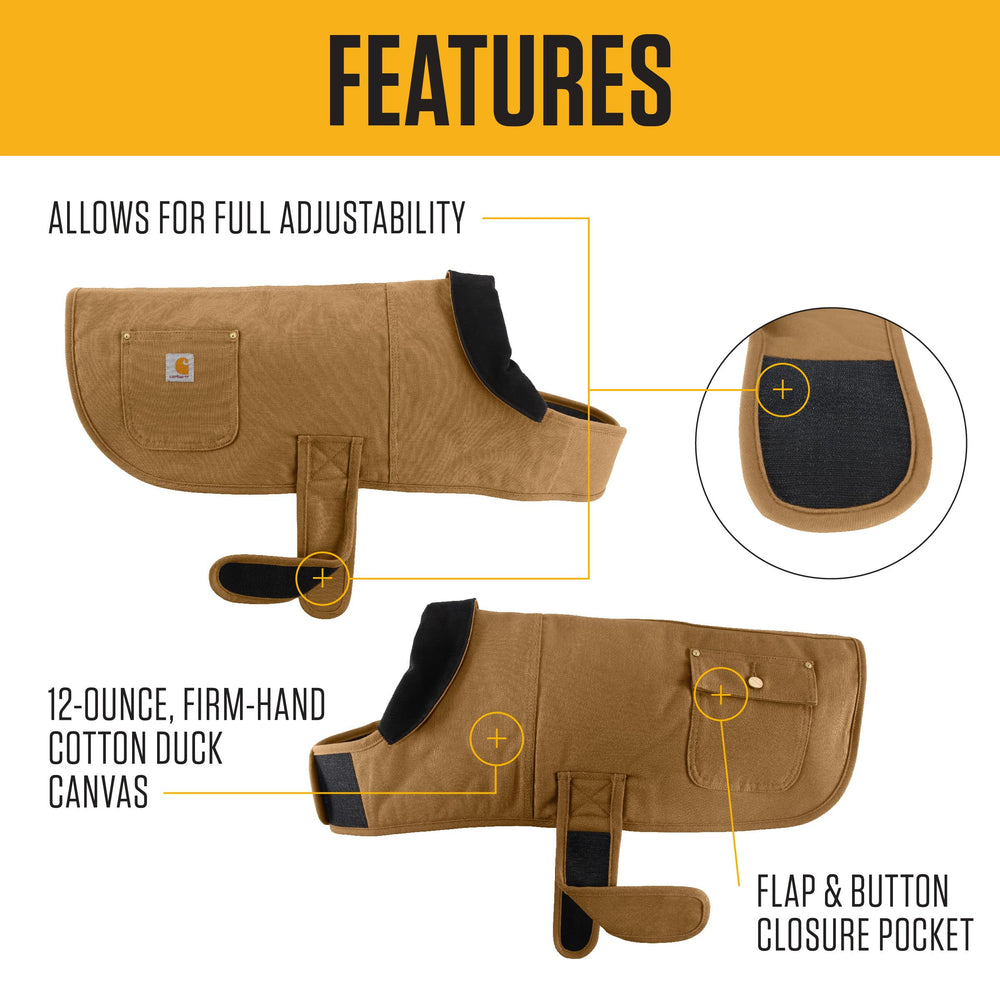 Carhartt chaqueta para perro, vista lateral, movilidad cómoda para paseos