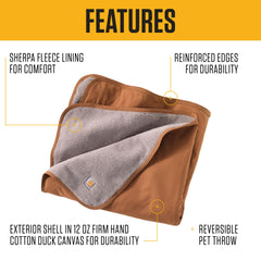 Carhartt cobertor para mascota, lado reversible, cambia estilo y uso según la ocasión.