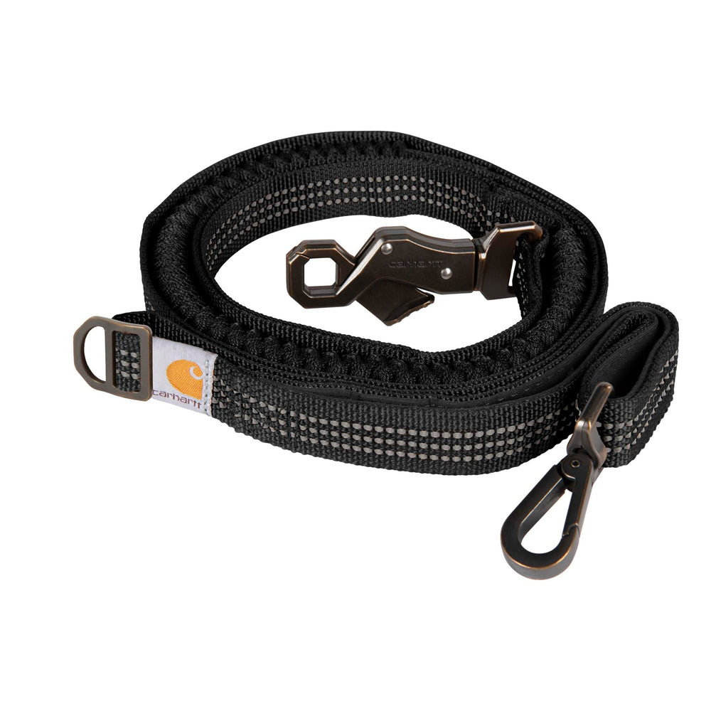 Correa Carhartt para perros con amortiguación de nylon, ideal para entrenamientos prolongados.