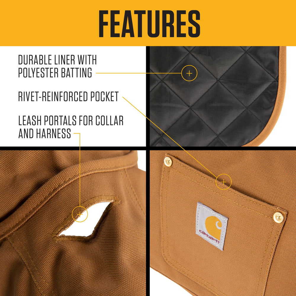 Carhartt abrigo para perro, cuello de pana aporta calor y comodidad.