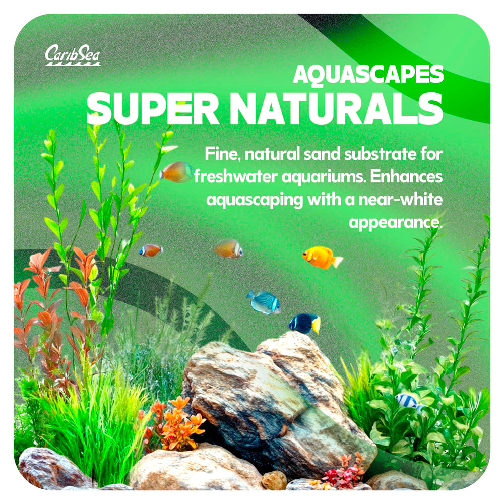 CaribSea Supernatural, arena ph neutro, ideal para acuarios mixtos y estables.