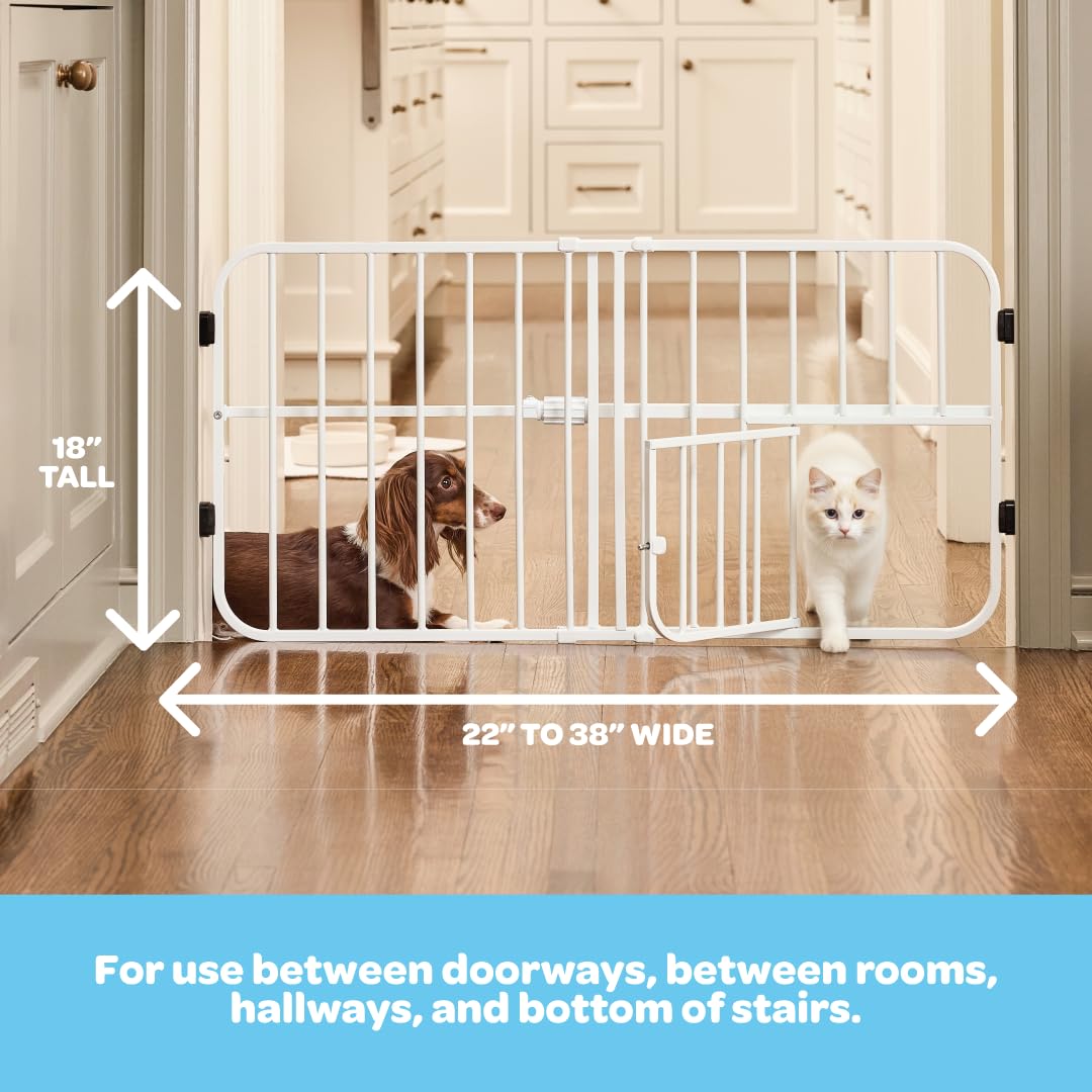 Carlson Lil Tuffy: puerta para mascotas pequeñas, facilita paso de humanos.