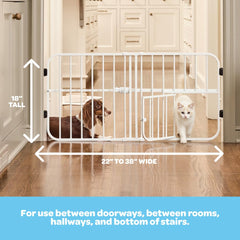 Carlson Lil Tuffy: puerta para mascotas pequeñas, facilita paso de humanos.