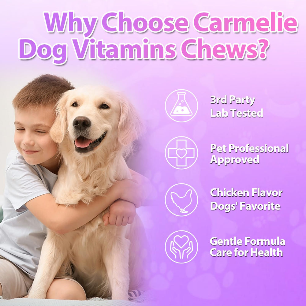 Carmelie piel y pelaje saludables con omega-3 y biotina.