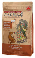 CARNA4 alimento canino secado al aire, receta cordero, favorece digestión y piel sana.