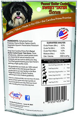 Carolina Prime Pet bolsa con cierre hermético de 5 onzas para conservar el snack de batata dulce