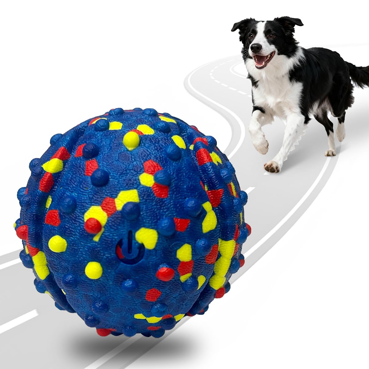 CAROZEN bola interactiva para perro en carga, diversión continua.