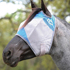 Cashel Crusader Fly Mask protege los ojos del caballo con protección ocular y visión clara.