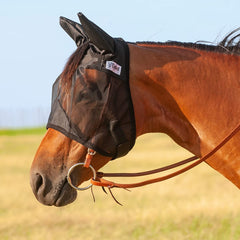 Cashel Quiet Ride, máscara anti moscas con orejas, protección suave para montar