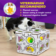 Cat Amazing HEX: dispensador de premios que promueve ritmo de alimentación y juego interactivo.