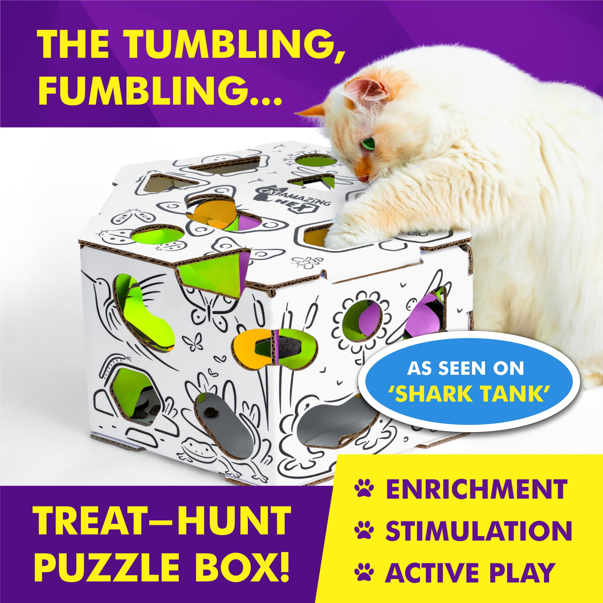 Cat Amazing HEX: ruedas interiores que animan a buscar premios, favoreciendo la actividad física.