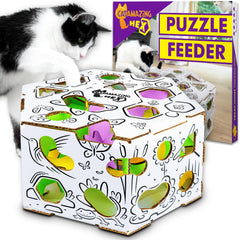 Cat Amazing HEX: tablero interactivo para gatos, estimula juego y exploración en interiores.